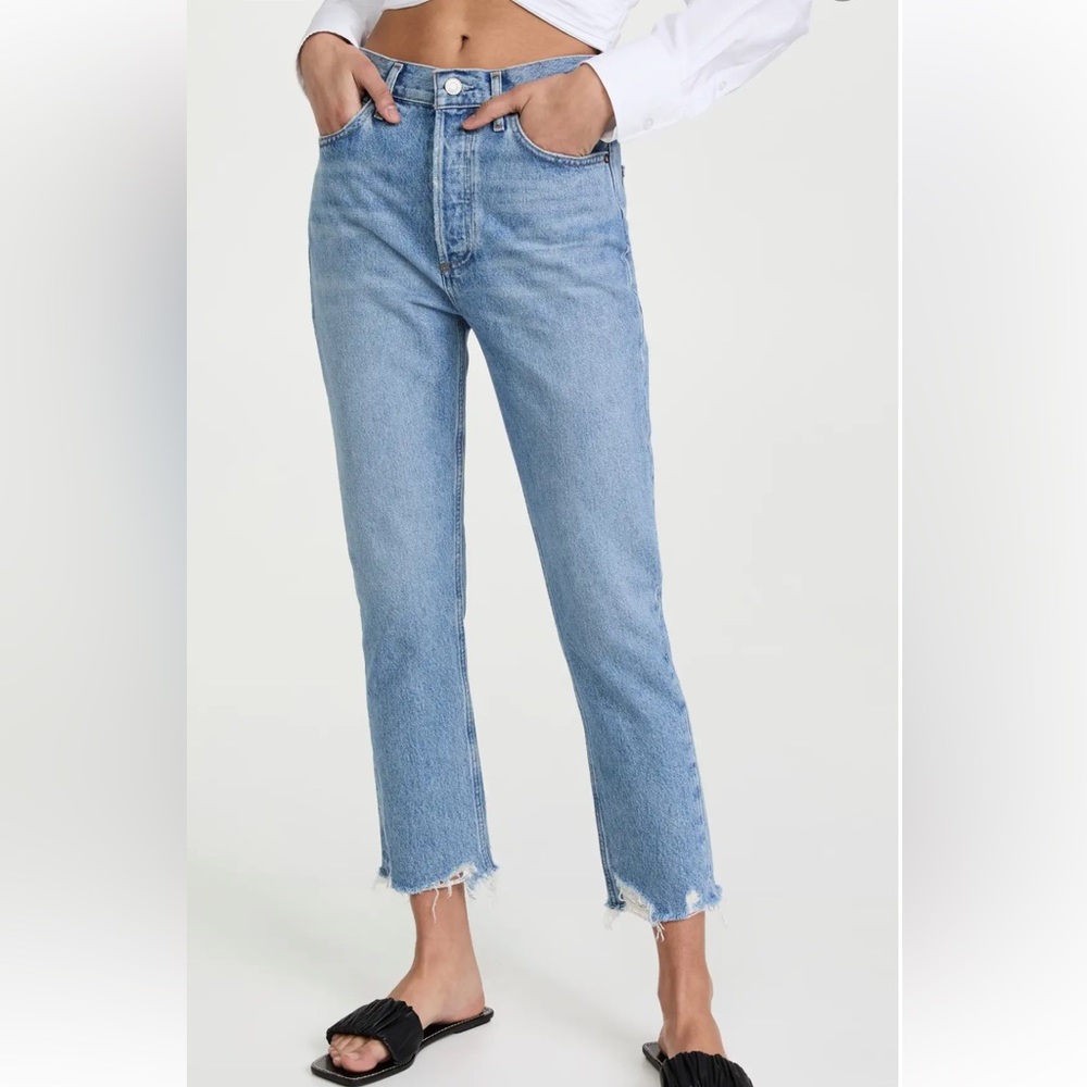 Agolde Riley High Rise Straight Crop Jeans size 31